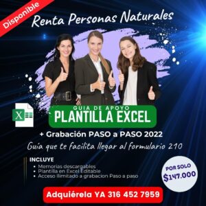 Plantilla Excel + Paso a Paso Grabado: Renta Personas Naturales año 2022